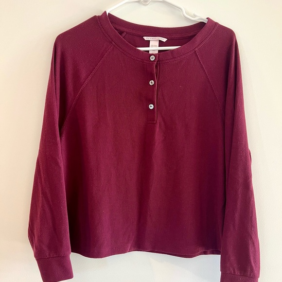 Victoria's Secret Burgundy Pajama Lounge Set Small - Picture 2 of 6